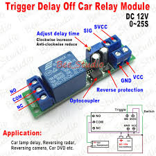 On a control relay, it happens when voltage is applied and removed from the. Dc 12v Delay Timer Delay Turn Off Adjustable Timer Control Switch Relay Module Ebay