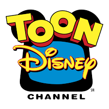 On a dark blue space background that zooms away slowly, we see made for video!, tilted, colored orange, and against some stripes. Toon Disney Channel Vector Logo Download Free Svg Icon Worldvectorlogo