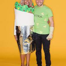 Here S How To Make A Comfy Af Burrito Costume This Halloween Burrito Costume Couples Costumes Mexican Couple Costume Ideas