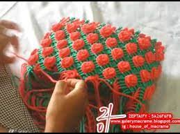 Hpwa 08979694684 tri jual tas talikur dan rajutan. Tutorial Tas Tali Kur Bagaimana Cara Membuat Motif Bunga Mawar Timbul Macrame Toran Designs Macrame Bag Macrame Patterns