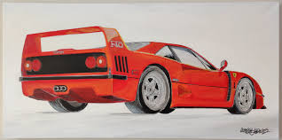 Welcome to the official account of ferrari, italian excellence that makes the world dream. Dt Ferrari F40 Painting By Michael Ledwitz Pcarmarket