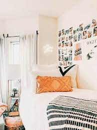 Orange Pop Culture Dorm Room Room Decor Bedroom Dorm Room Inspiration Dorm Room Designs