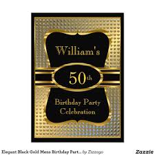 Black And Gold Birthday Party Invitations Create Your Own Invitation Zazzle Com Mens Birthday Party 50th Birthday Invitations Gold Birthday Party