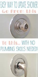 There are many types of bathtub faucets to please anyone's taste and style. How To Update Old Dated Shower Handle With No Plumbing Skills And A 90 Ace Hardware Gift Card Giveaway Diy Bathroom Updating House Home Diy