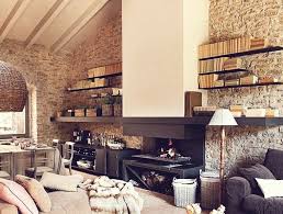 Le Mur En Pierre Apparente En 57 Photos Decoration Maison Decoration Salon Moderne Briquette De Parement
