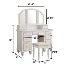 Find the best vanity dressing tables on elledecor.com. Makeup Vanities Bedroom Furniture The Home Depot