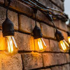 Maybe you would like to learn more about one of these? Black Waterproof Outdoor String Lights With Hanging Sockets Decoration Cafe Vintage Bistro Patio Garden Porch Backyard No Bulbs Lighting Strings Aliexpress