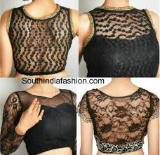 Black Boat Neck Net Tops Lace Net Blouses For Saree Netted Blouse Designs Saree Jacket Designs Boat Neck Blouse Design