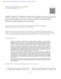 Smoking is a significant risk factor for lung cancer and chronic lung disease (e.g. Pdf Ireb2 Chrna5 Chrna3 Fam13a Hedgehog Interacting Protein Genes Polymorphisms Risk Of Chronic Obstructive Pulmonary Disease In Tatar Population From Russia