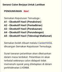 The careers website details information about employment at ssa, including special hiring programs, programs for students, veterans, and individuals with disabilities. Friends Of Hasil Admin Dengar Senarai Lantikan Dah Boleh Disemak Melalui Https Career Hasil Gov My Tahniah Kepada Yg Berjaya Menjadi Sebahagian Daripada Warga Lhdnm Facebook