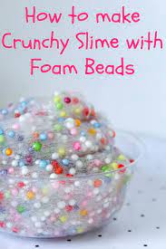 We are making giant crunchy slime so come along to see what crunchy slime mess we made!!! Crunchy Slime Recipe With Foam Beads A Sparkle Of Genius