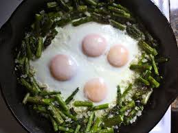 Midnight Asparagus With Creamy Eggs Recipe Recipe Creamy Eggs Egg Recipes Recipes