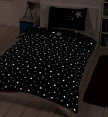 Keep the light on for a little while before your child turns in for the night, then flick the switch and watch the bed frame light up with an eerie green glow. B M Is Selling Reversible Glow In The Dark Star Print Duvet Covers For Just 10