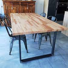 Maybe you would like to learn more about one of these? Table De Salle A Manger Sur Mesure Avec Plateau En Bois Et Pieds En Acier Table Salle A Manger Salle A Manger Bois Table De Salle A Manger Bois