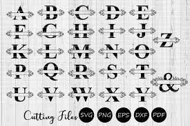 Download Split Letters Vintage Floral Monogram Alphabet Svg 303483 Svgs Design Bundles