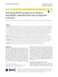 Symptoms of adhd for adults. Pdf Assessing Adhd Symptoms In Children And Adults Evaluating The Role Of Objective Measures