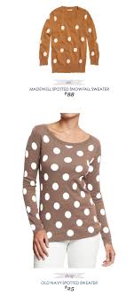 Fuzzy knit shapes this cowl neck sweater dress. Copy Cat Chic Fashion Find Madewell Spotted Snowfall Sweater Clothes Polka Dot Sweater Clothes Design