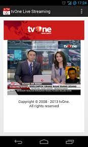 Nonton tv one online indonesia yang menyajikan berita kabar terkini, tv one news hari ini pagi siang petang malam live streaming hd tercepat tanpa buffering. Tvone Live Streaming For Android Apk Download