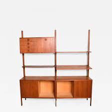 Teak ergo modular wall unit with 7 shelves & 4 cabinets by john texmon for blindheim møbelfabrikk, 1960s. Hansen Guldborg Mid Century Danish Modern Teak Wall Unit Hansen Guldborg Cado