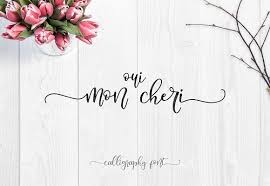 You can use these cool fancy fonts for facebook post, bio, users, comments. Oui Mon Cheri Font Mon Cheri Fonts Character Map