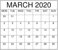 Images For March 2020 Calendar Printable 12 Month Printable Calendar Calendar Printables Monthly Calendar Printable Print Calendar