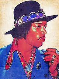 Jimi Hendrix Art Print by Ted Poulos