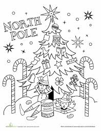 Color The North Pole Worksheet Education Com North Pole Coloring Pages Color