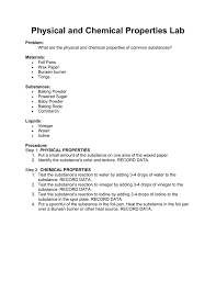 Physical And Chemical Properties Lab Wo Flour