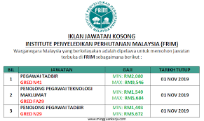 Contoh soalan dan panduan peperiksaan pegawai tadbir n41 (rekod perubatan). Jawatan Kosong Pegawai Tadbir Institut Penyeledikan Perhutanan Malaysia Frim November 2019