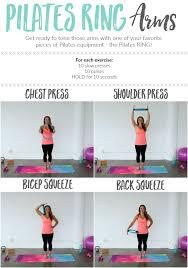 All You Need For Amazing Arms Is A Pilates Ring Also Known As The Magic Circle You Will Love Ho Pilates Ring Exercises Pilates Workout Routine Pilates Ring