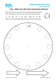 Make A Clock Using Roman Numerals Tmk Education