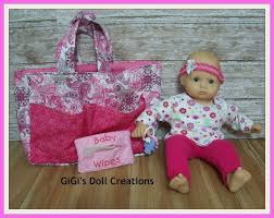 Bitty Baby Diaper Bag Set Doll Diaper Bag Set For Bitty Baby Or Other By Gigisdollcreations Bitty Baby Diaper Bag Set Baby Wipe Case