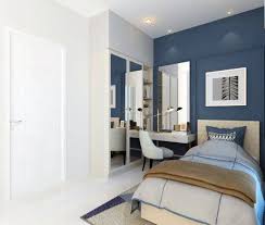 When considering boy's bedroom ideas for small rooms, turn to light blue as its airy shade makes a space look bigger. Top 50 Best Navy Blue Bedroom Design Ideas Calming Wall Colors