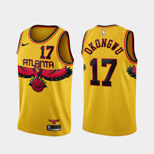 Shop atlanta hawks jerseys in official swingman and hawks city edition styles at fansedge. Onyeka Okongwu 17 Hawks 2021 22 City Edition Throwback 90s Jersey Gold