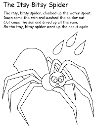The easy arrangement features just the melody alone, and the harder version adds i and v7. Itsy Bitsy Spider Coloring Page Coloring Pages For Kids And For Coloring Home
