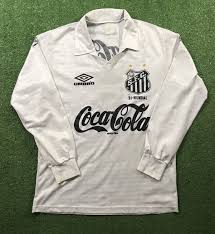 Los kits santos fc serie a tiene el vestuario completo del portero / arquero, asimismo puedes obtener las camisetas de visitante. Santos Home Football Shirt 1991 Sponsored By Coca Cola