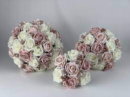 Everything you need for a special gifts. Artificial Wedding Bouquets Blush Pink Rose Gold Amazon Co Uk Handmade Products