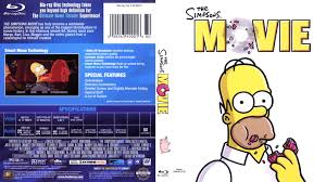 Homer & bart save day. The Simpsons Movie 2007 Blu Ray Cover Dvd Covers And Labels