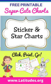 Free Printable Sticker Star Charts For Kids Acn Latitudes