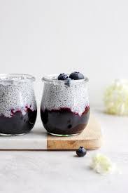 Dreamy Coconut Chia Pudding With Blueberries Recipe Chia Pudding Chia Pudding Almond Milk Coconut Chia Pudding