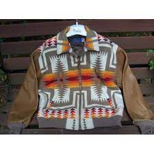 Pendleton Coats For Men Mens Wool Pendleton Xl Navajo Blanket Coat Jacket Leather Pendleton Coat Blanket Coat Coats Jackets