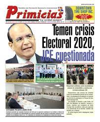 Portada Periódico Primicias, Domingo 12 Mayo 2019 - Dominicana.do