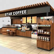 3d Model Coffee Kiosk Kiosk Design Coffee Shop Design Coffee Bar Design