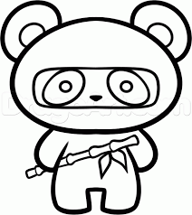 How To Draw A Panda Ninja Step By Step Cartoon Animals Animals Free Online Drawing Tutorial Added By Dawn Panda Drawing Cartoon Panda Cute Panda Drawing