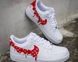 New Nike Air Force 1 Lv Supreme Drip Sneakers Nike Shoes Air Force Custom Nike Shoes Custom Shoes