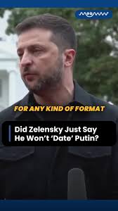 Ukrainian President Volodymyr Zelensky gave a surprising — and almost  comedic — response when asked about a potential “date” with Vladimir Putin.  While shutting down the idea in the funniest way ...