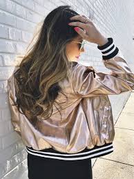 Black And Gold Bomber Jacket Mens Bomber Jackets Rose Gold Bomber Jackets Rose Gold Trendy Bomber Jackets Fashionable Jackets How To Style Your Bomber Jacket Ropa Ropa De Invierno Invierno