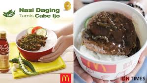 Daging kambing jangan hanya diolah jadi tumisan atau sate biasa saja. Mcdonald S Keluarkan Nasi Daging Tumis Cabe Ijo Enak Gak Ya