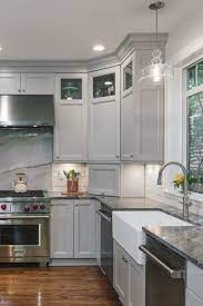 Warm Grey Luxury Kitchen Remodel Kitchen Remodel Small Kitchen Cabinet Molding Kitchen Cabinet Crown Molding