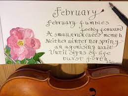 My February Poem With A Watercolour Of A Camellia From My Cornish Garden